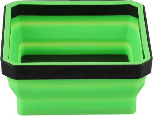 Plateau Pliable En Silicone Pour Vis, écrous, Boulons Et Petites Pièces Avec Aimant Pour Coffre à Outils, établi Et Utilisation Sur Le Terrain (vert)
