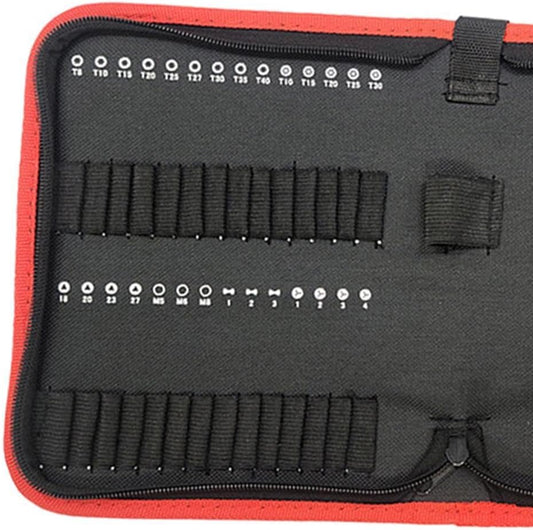 Generic Sac De Rangement Pour Embouts, Porte-embouts Portatif Avec Fermeture éclair, Petit Sac Pour Les Embouts De Tournevis, 22.4 Cm X 17.7 Cm X