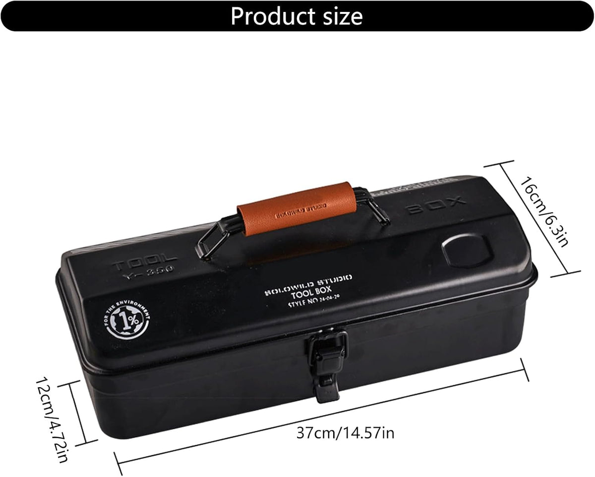 Boîte à Outils De Camping En Fer Avec Poignée Confortable En Cuir Et Finition Peinture Protectrice Adaptée à Divers Environnements