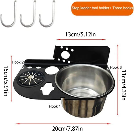Ladder Tool Storage Rack, Ladder Tool Organizer, Ceiling Tool Bracket, Home Renovation Tool Holder, Hand Tool Organizer Bracket For Ceiling Projects, Interior Decoration, -Site Construction