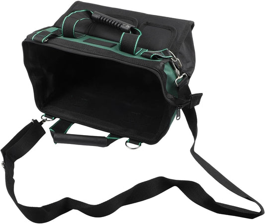 Sac à Outils Robuste Vert De 40,6 Cm Avec Plusieurs Compartiments Et Sangle Rembourrée Pour Un Transport Facile (B)