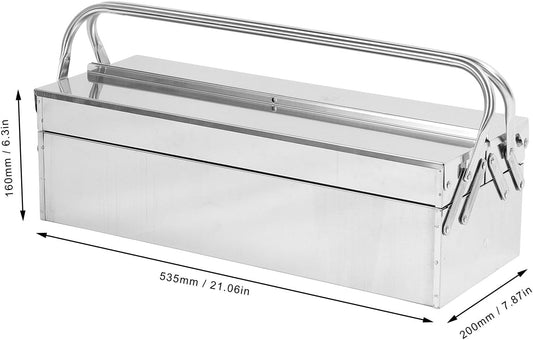 Boîte à Outils En Porte-à-faux, Boîte De Rangement D'outils Extensible En Acier Inoxydable à 2 Niveaux De Niveau 3