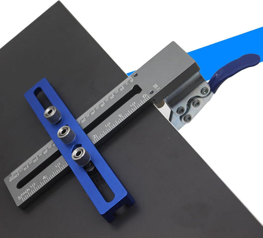 Outil De Positionnement De Porte D'armoire En Aluminium - Gabarit De Montage Réglable Avec Guide De Perçage De Nivellement Rapide Pour Meubles En Bois - Assistant D'installation De Porte D'armoire