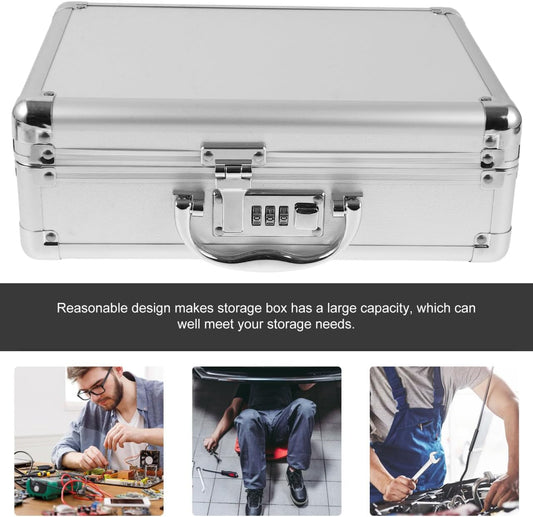 Healeved Trousse à Outils Mallette à La Recherche De Mallette En Métal Pour Homme, étui De Transport Rigide, Boîte à Outils Robuste, Organisateur D'outils De Mécanique, étui à Outils Portable Pour