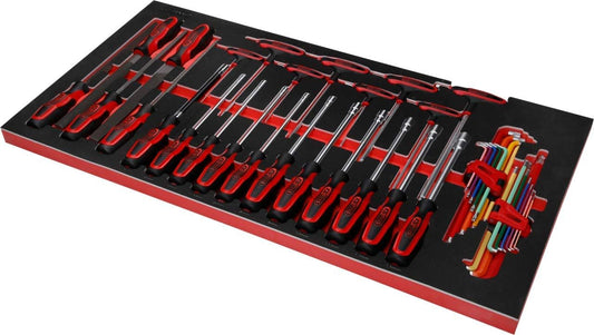 KS TOOLS Jeu De Tournevis/limes Dans Un étui En Mousse, 42 Pièces 813.0042