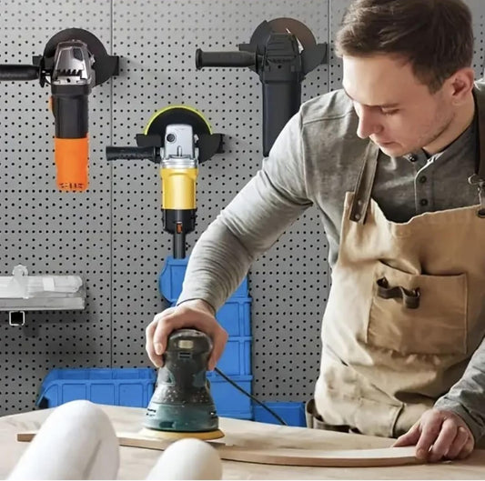 Générique Organisateur D'Outils Électroportatifs,Support Pour Meuleuse D'Angle Murale | Système De Rangement Garage Multifonction Gain De Place Pour Atelier, Jardin Et Bricolage