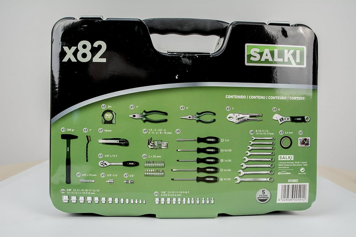 Salki 8920082 - Valise à Outils Diy 82 Pcs Métal