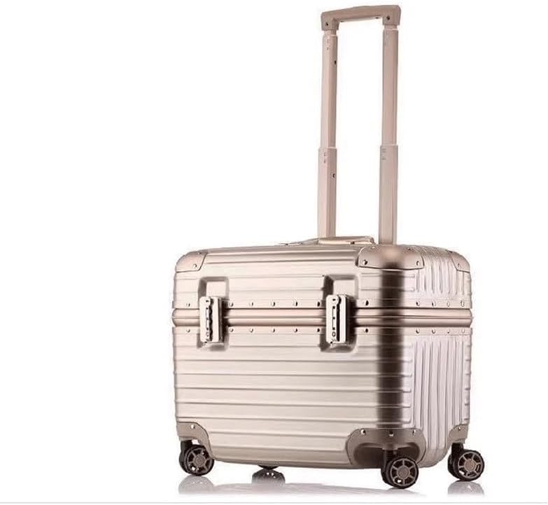  Coffret à Outils Boîte à Outils En Métal For La Maison, Valise De Photographie, Bagages Du Capitaine, Boîte Maquillage 18 Pouces, Rangement Voyage, Portable D'extérieur(Silver)