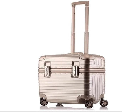  Coffret à Outils Boîte à Outils En Métal For La Maison, Valise De Photographie, Bagages Du Capitaine, Boîte Maquillage 18 Pouces, Rangement Voyage, Portable D'extérieur(Silver)