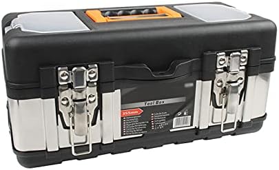 GENERIC Boîtes à Outils En Plastique, Grandes Boîtes à Outils En Acier Inoxydable, Boîte à Outils D'entretien Ménager, Boîte De Rangement Pour électricien, étui à Outils De Travail Pour L'entretien,