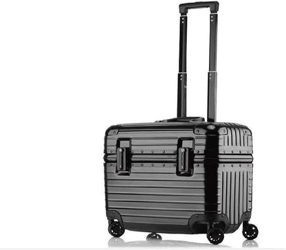  Coffret à Outils Boîte à Outils En Métal For La Maison, Valise De Photographie, Bagages Du Capitaine, Boîte Maquillage 18 Pouces, Rangement Voyage, Portable D'extérieur(Silver)