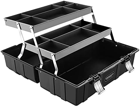 GENERIC Boîte à Outils Organisateur Valise Boîte à Outils Professionnelle Boîte à Outils Pliante à 3 Couches Kit De Réparation De Matériel Garage Matériau Plastique Brillant Boîte à Outils De Rangem