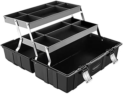 GENERIC Boîte à Outils Organisateur Valise Boîte à Outils Professionnelle Boîte à Outils Pliante à 3 Couches Kit De Réparation De Matériel Garage Matériau Plastique Brillant Boîte à Outils De Rangem