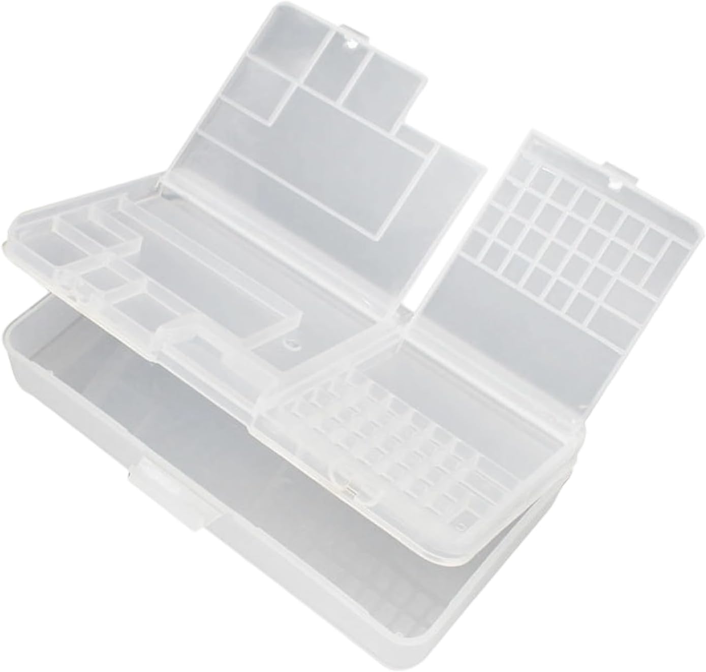  Boîte à Outils Double Couche Durable Avec Plateau Amovible Et Cadre Transparent Pour Un Accès Facile Et Boîte De Rangement Portable Transparente