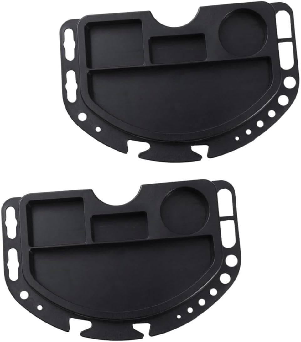  Gatuida Palette De Réparation Vélo 2 Pièces En PC Noir Support Multi-grilles Montable Pour Garage Et Abri, Porte-Outils Pratique Pour Entretien De Vélos De Route Et Plage