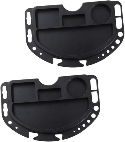  Gatuida Palette De Réparation Vélo 2 Pièces En PC Noir Support Multi-grilles Montable Pour Garage Et Abri, Porte-Outils Pratique Pour Entretien De Vélos De Route Et Plage