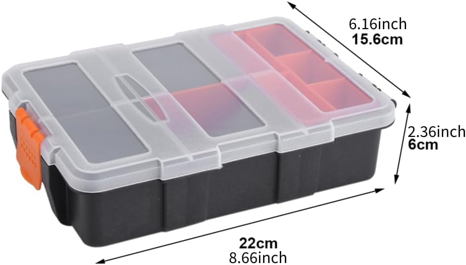  Boîte De Rangement à Deux Couches En Plastique Robuste Pour Petites Pièces