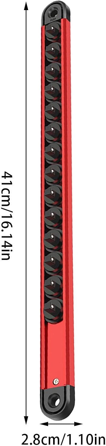 GENERIC Organiseur De Douilles Magnétique En D'aluminium, Boîte à Outils De 40,6 Cm Pour Clés, Tournevis, Outils De Mécanicien