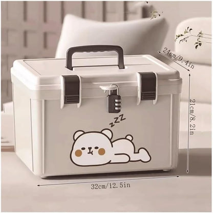  Caisses à Outils Boîte à Outils Scellée Domestique, Boîte Mot De Passe Main, Rangement Organisée For étudiants, Documents Importants