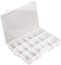  Duratool D00414 Boîte De Rangement Transparente 6-18 Compartiments Avec Sections Amovibles 42 X 186 X 292 Mm