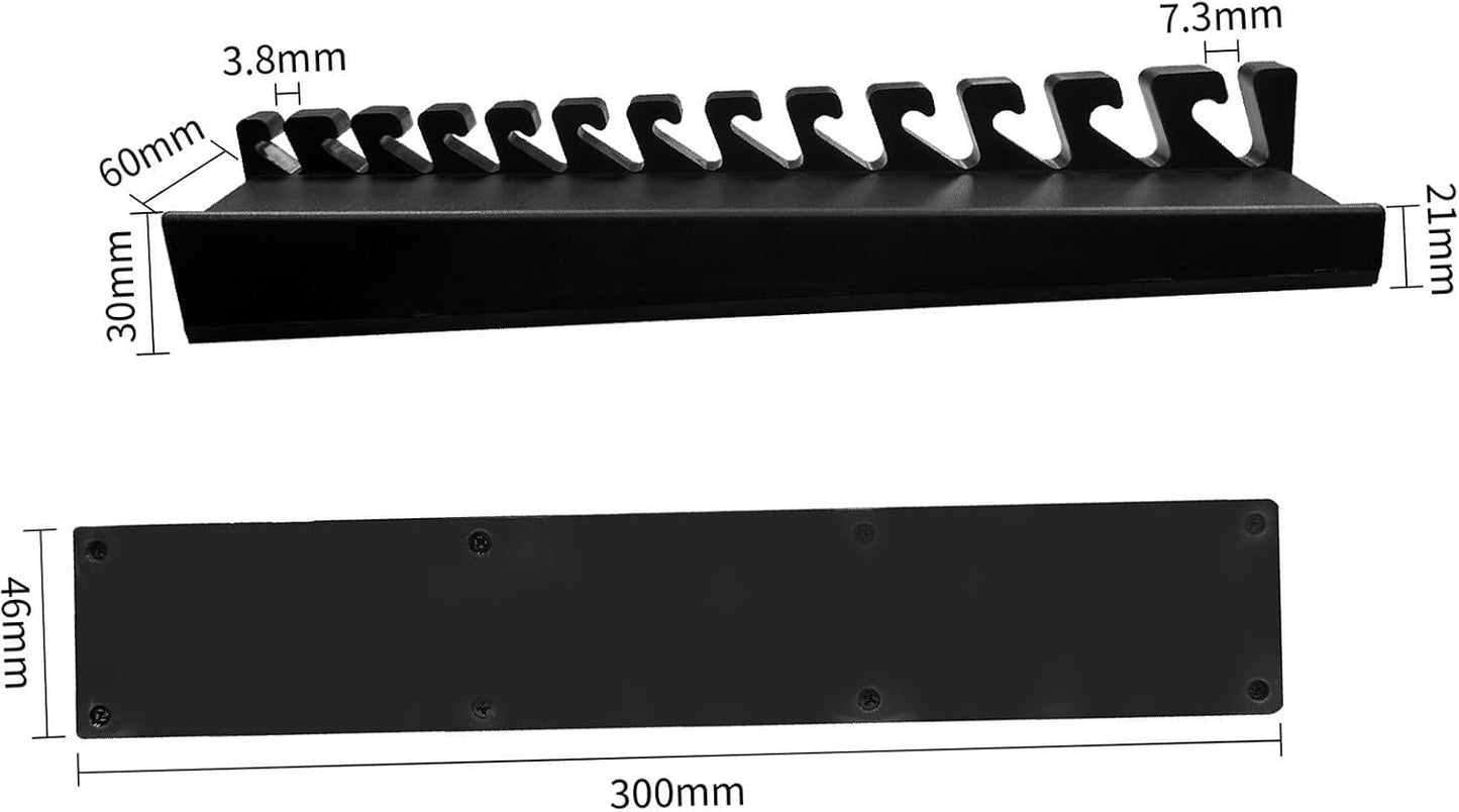  Support De Clé Magnétique Avec Ventouse Puissante Pour 10 à 13 Emplacements, Organiseur D'outils à Main, Rouge Et Noir, Matériau ABS Pour Garage, Atelier, Support Mural Portable Pour Outils à Main