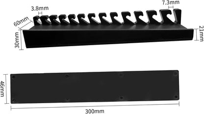  Support De Clé Magnétique Avec Ventouse Puissante Pour 10 à 13 Emplacements, Organiseur D'outils à Main, Rouge Et Noir, Matériau ABS Pour Garage, Atelier, Support Mural Portable Pour Outils à Main