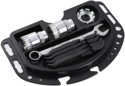  Gatuida Palette De Réparation Vélo 2 Pièces En PC Noir Support Multi-grilles Montable Pour Garage Et Abri, Porte-Outils Pratique Pour Entretien De Vélos De Route Et Plage