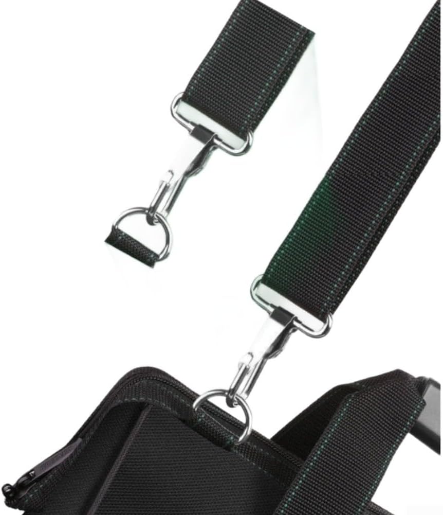  Sac à Outils Imperméable 1680D Robuste Pour électriciens Avec Plusieurs Poches En Toile Verte Avec Bande De Sécurité Réfléchissante Et Poignées Solides 38,5 Cm (B)