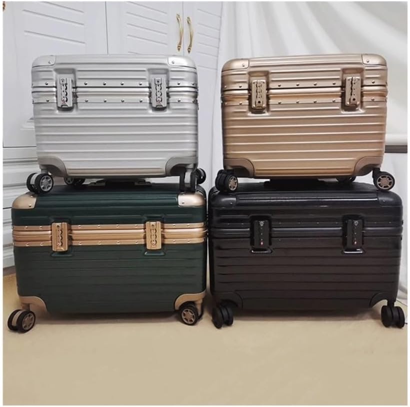  Coffret à Outils Boîte à Outils En Métal For La Maison, Valise De Photographie, Bagages Du Capitaine, Boîte Maquillage 18 Pouces, Rangement Voyage, Portable D'extérieur(Silver)