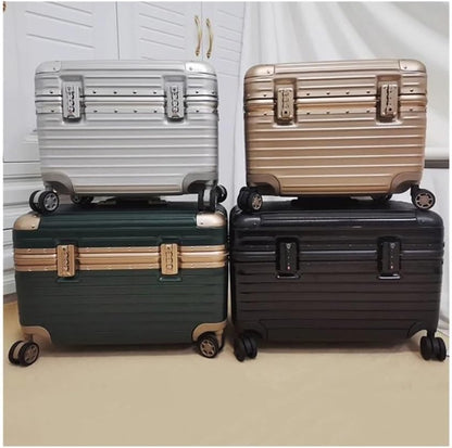  Coffret à Outils Boîte à Outils En Métal For La Maison, Valise De Photographie, Bagages Du Capitaine, Boîte Maquillage 18 Pouces, Rangement Voyage, Portable D'extérieur(Silver)