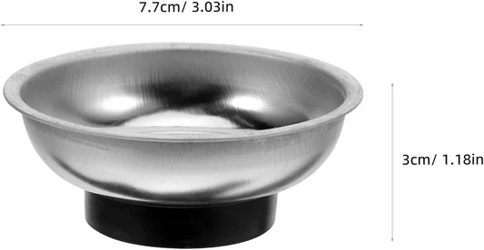  Ciieeo Plateau à Outils Magnétique Rond En Acier Inoxydable Argenté 3pcs Base Magnétique Pour Rangement Facile De Pièces Et Boulons Sur Établi