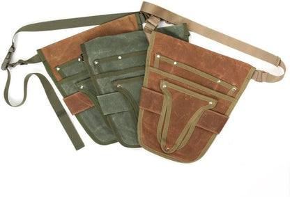  Sac Fourre-tout De Jardinage En Toile Cirée Avec Huit Compartiments Pour Outils Et Sangles Convertibles à Porter Comme Sac à Dos Ou à La Main Dans La Teinte Verte (vert)
