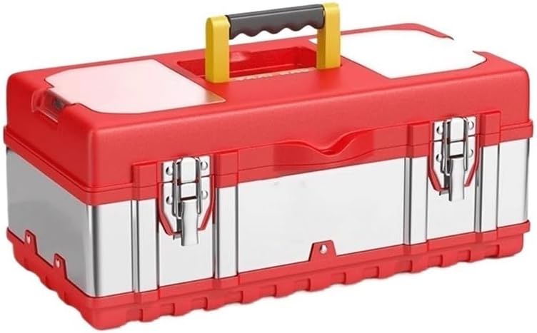  Coffret à Outils Boîte à Outils Portative En Acier Inoxydable, Boîte De Rangement Domestique épaisse For Entretien Extérieur