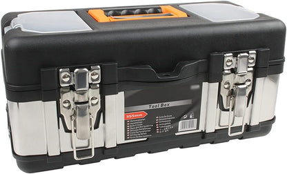 GENERIC Boîtes à Outils En Plastique, Grandes Boîtes à Outils En Acier Inoxydable, Boîte à Outils D'entretien Ménager, Boîte De Rangement Pour électricien, étui à Outils De Travail Pour L'entretien,