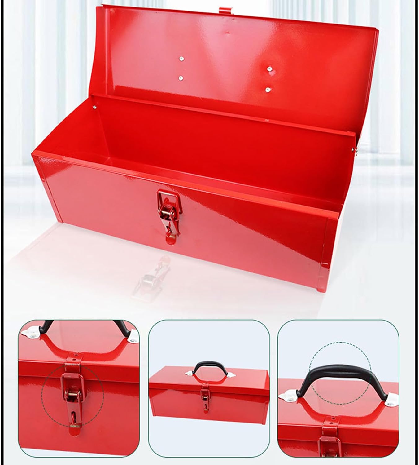  Boîte à Outils En Fer Avec Revêtement Résistant à La Rouille Pour Les Bricoleurs Amateurs Et Les Amateurs De Réparation