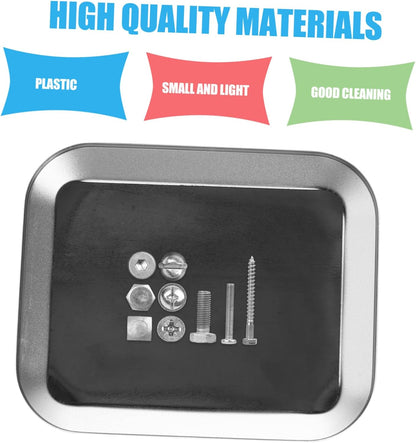 Ciieeo Plateau Magnétique Carré Anti-rayures En Métal Argenté Support Magnétique Pratique Pour Pièces Et Outils Pour Rangement Atelier