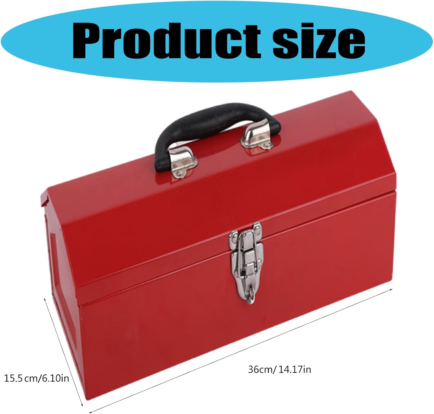  Boîte à Outils Robuste Rouge Avec Poignée Portable Pour Réparation Automobile Et Domestique