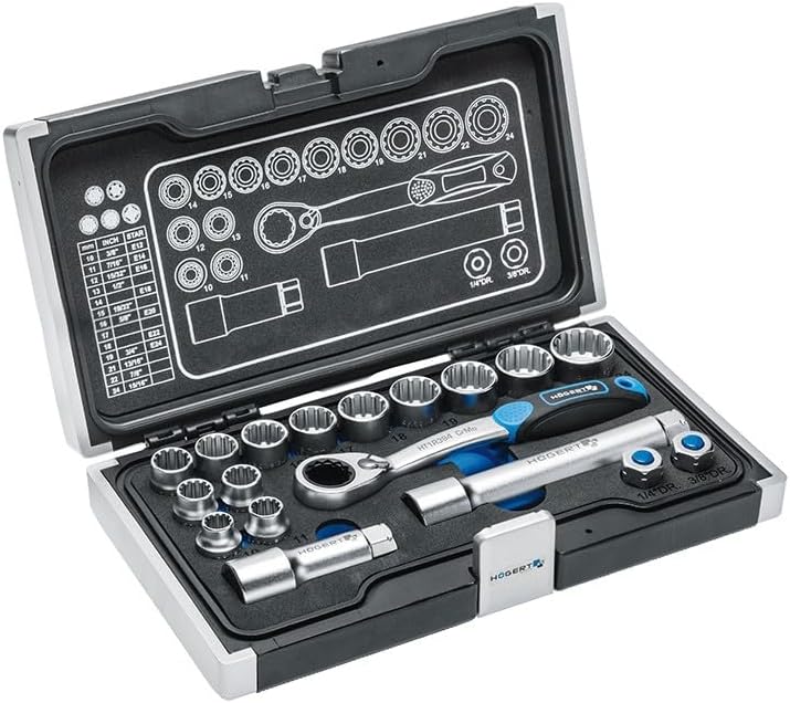  Hogert Technik Kit D'outils HT1R480 5.7kg Acier Chrome-vanadium