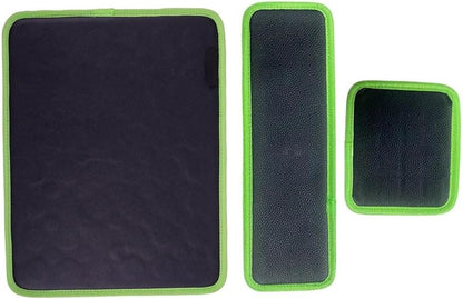  Ensemble De Tapis Porte-outils Magnétique Pour Réparation De Voiture Avec Finition Verte Et Noire Et Trois Tailles Dont 190 X 150 Mm, 230 X 110 Mm, 330 X 255 Mm Pour L'organisation De Garage Et