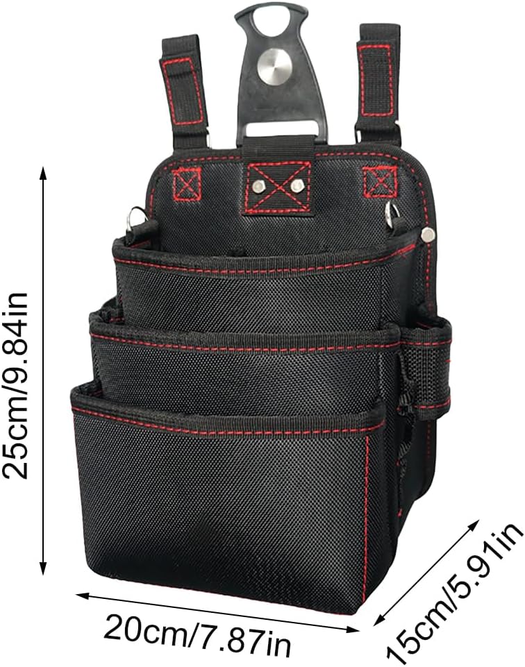  Ceinture Porte-Outil - Organisateur Oxford Imperméable 3 Couches,Pochette Ceinture Travail,pour Travail Construction Menuiserie Jardin Mécanique Électricité