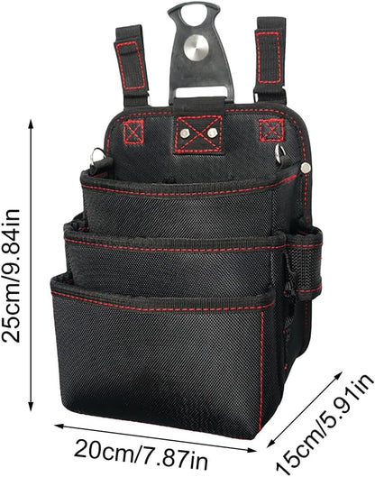  Ceinture Porte-Outil - Organisateur Oxford Imperméable 3 Couches,Pochette Ceinture Travail,pour Travail Construction Menuiserie Jardin Mécanique Électricité