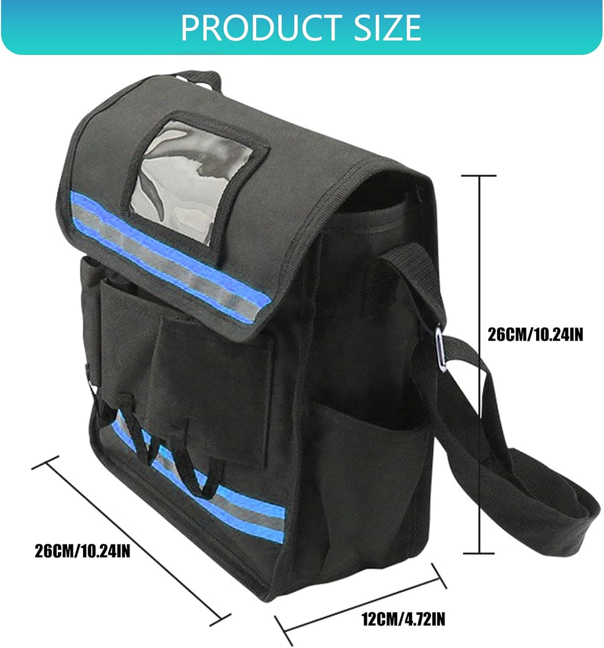  Sac De Rangement Pour Outils De Jardin Avec Poches En Tissu Oxford Grande Capacité