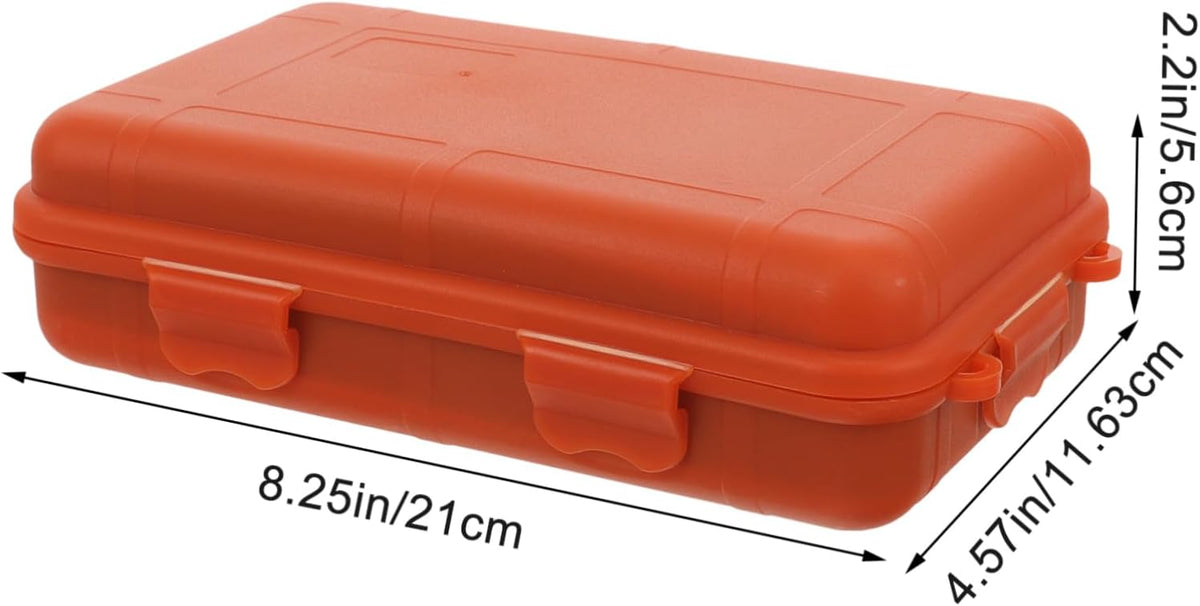  Ciieeo Boîte Trousse Conteneur D'outils Conteneur De Stockage D'outils Boites De Stockage Camping Stockage Extérieur De Plein Air Équipement De Survie Plastique Orange