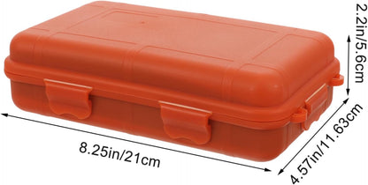  Ciieeo Boîte Trousse Conteneur D'outils Conteneur De Stockage D'outils Boites De Stockage Camping Stockage Extérieur De Plein Air Équipement De Survie Plastique Orange