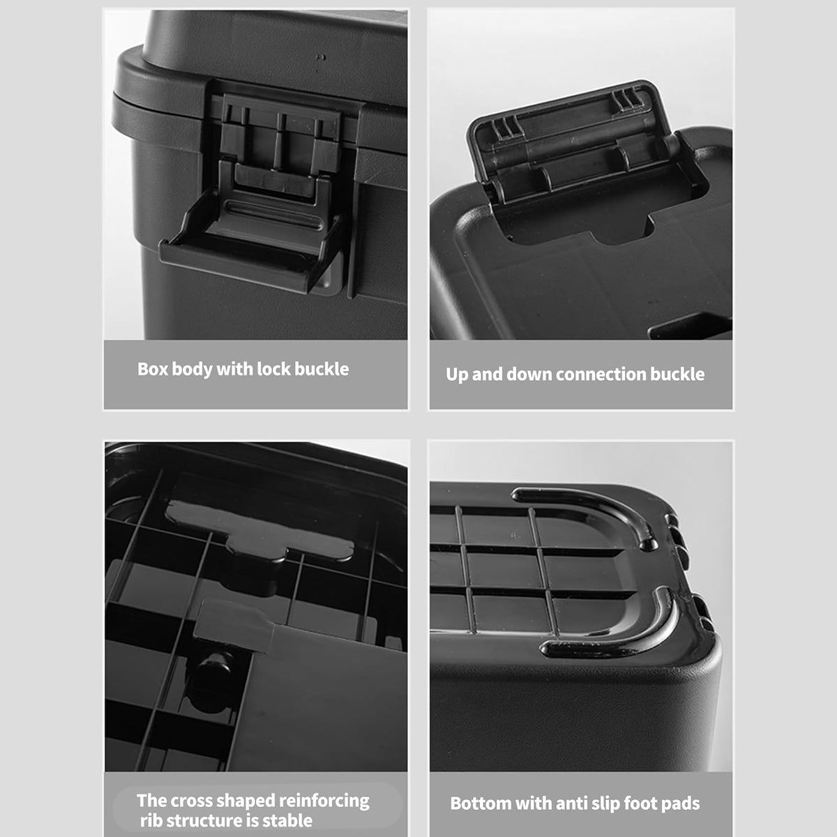  Boîte De Rangement à Outils En Polypropylène Avec Loquets Sécurisés, Organisation Interne Intelligente, Tailles 6,5 L Et 4 L Pour Organiseur Portable