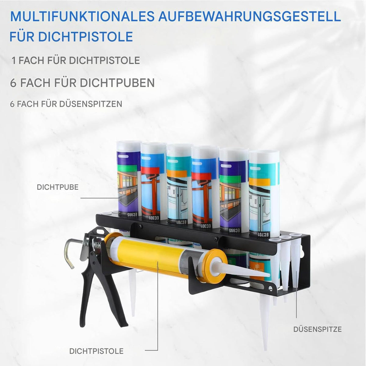  Distributeur De Mastic Pour Atelier - Montage Mural - Rangement Pour Artisans, Personnel D'entretien, Ouvriers De Construction