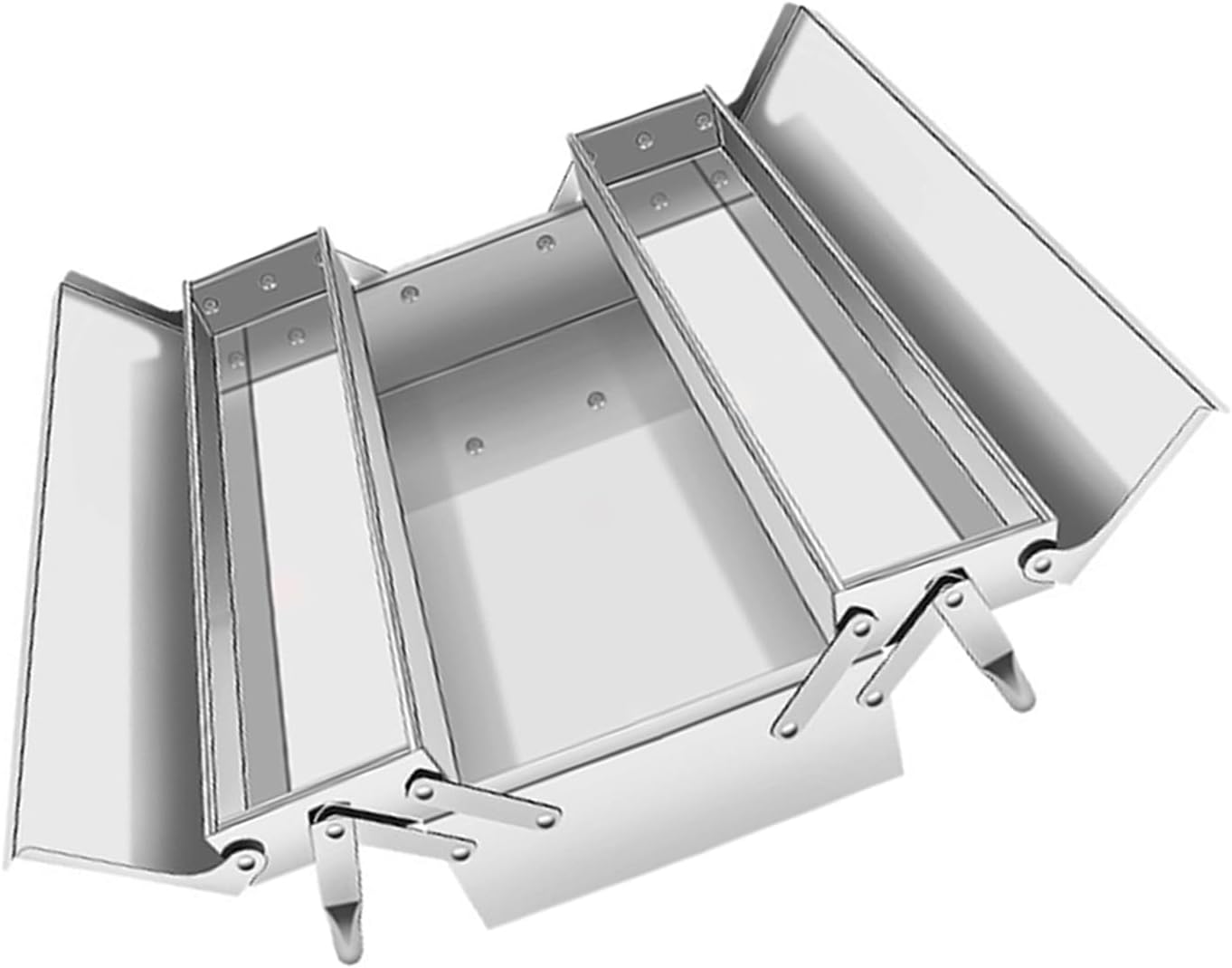  Boîtes À Outils Pliage En Acier Inoxydable Boîte Des Organisateurs Avec Double/Trois Couches Pour Stockage D'outils Efficace Une Portabilité Facile
