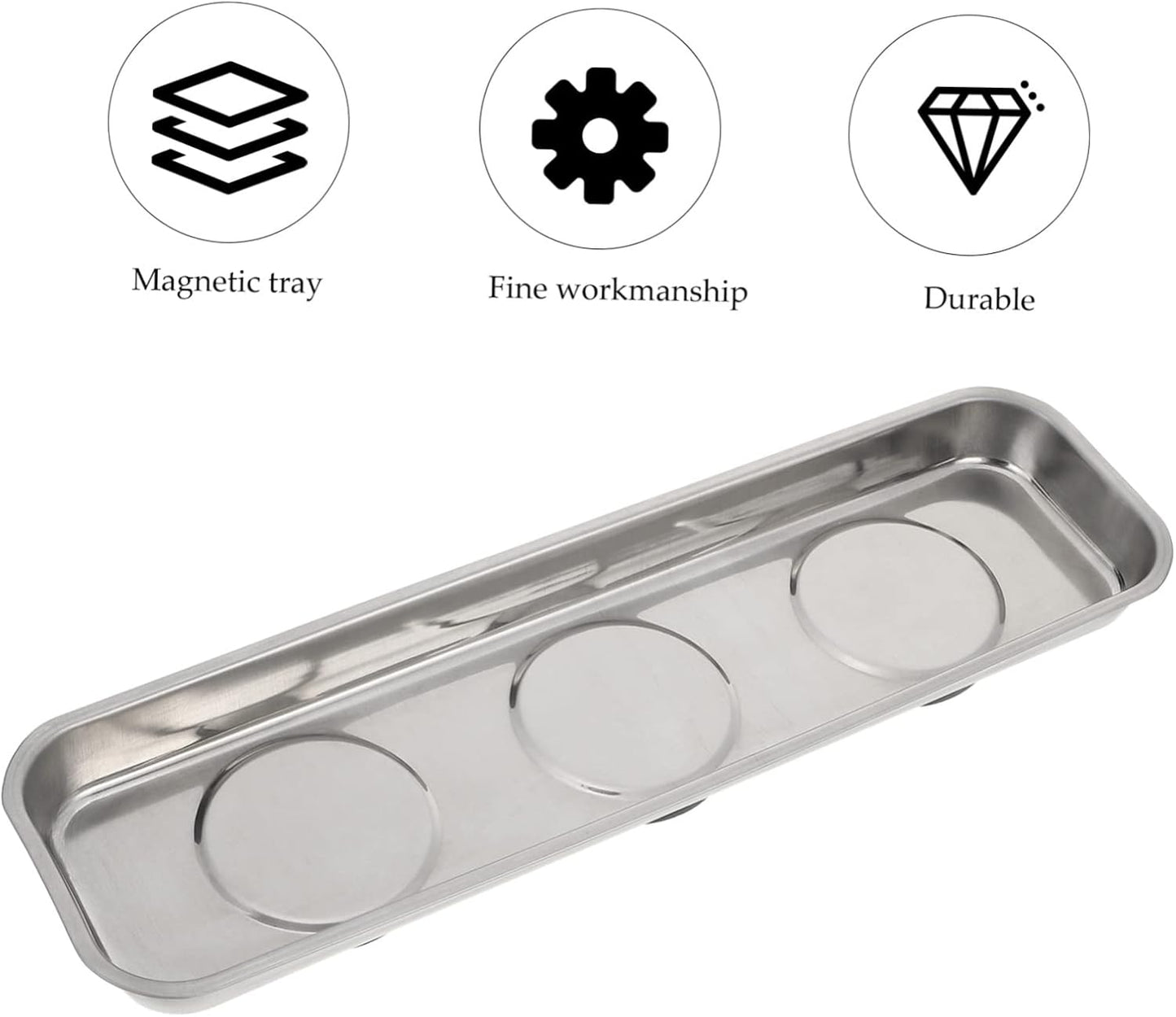  VALICLUD Organisateur Magnétique De Pièces En Acier Inoxydable – Plateau Magnétique Pour Vis Et Écrous – Outil Atelier Garage Mécanique – Usage Professionnel Et Maison
