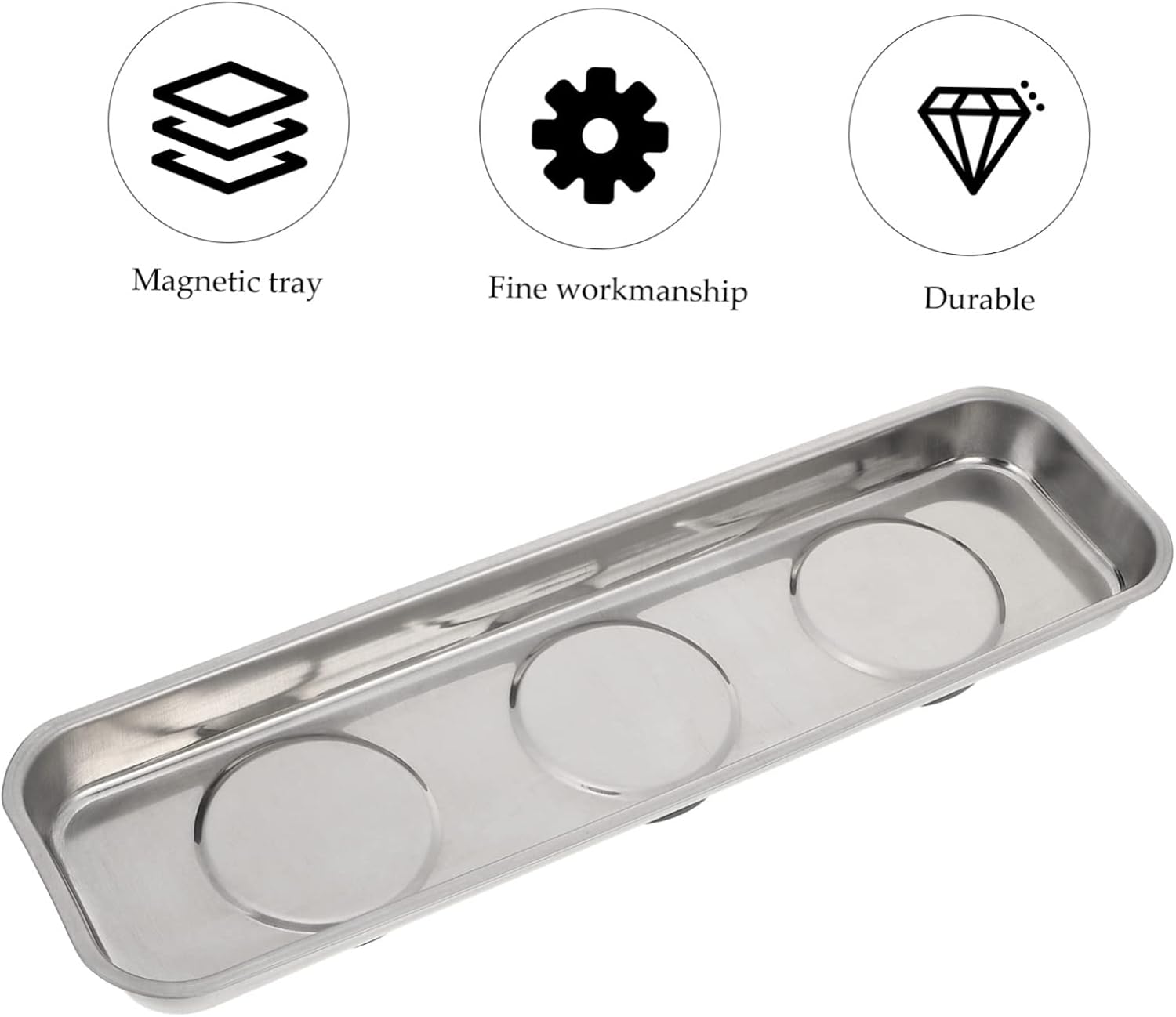  VALICLUD Organisateur Magnétique De Pièces En Acier Inoxydable – Plateau Magnétique Pour Vis Et Écrous – Outil Atelier Garage Mécanique – Usage Professionnel Et Maison