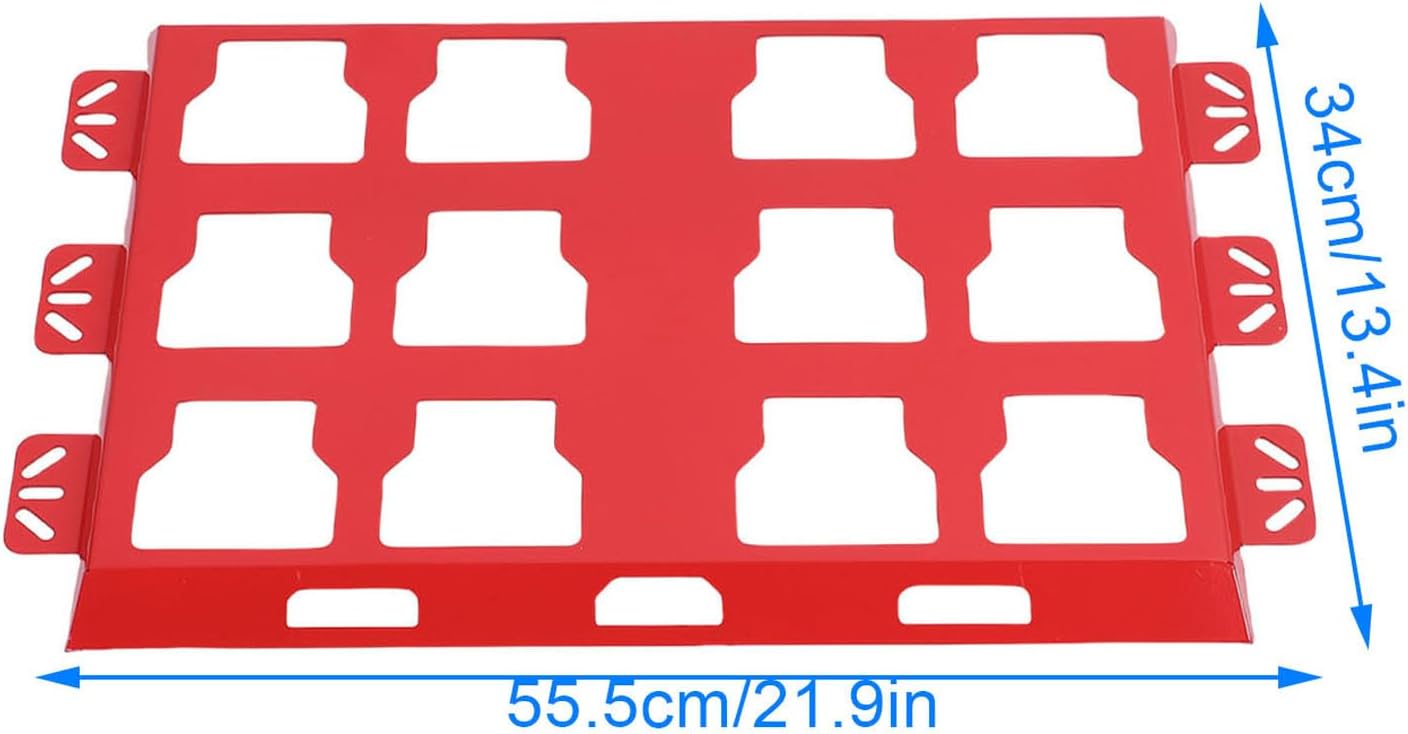  Brrnoo Plaque De Montage En Alliage D'aluminium Compatible Avec La Boîte à Outils Packout, Support Mural Ou Au Sol Pour Système De Stockage Et D'organisation Des Outils, 13,4 X 21,9 (rouge)